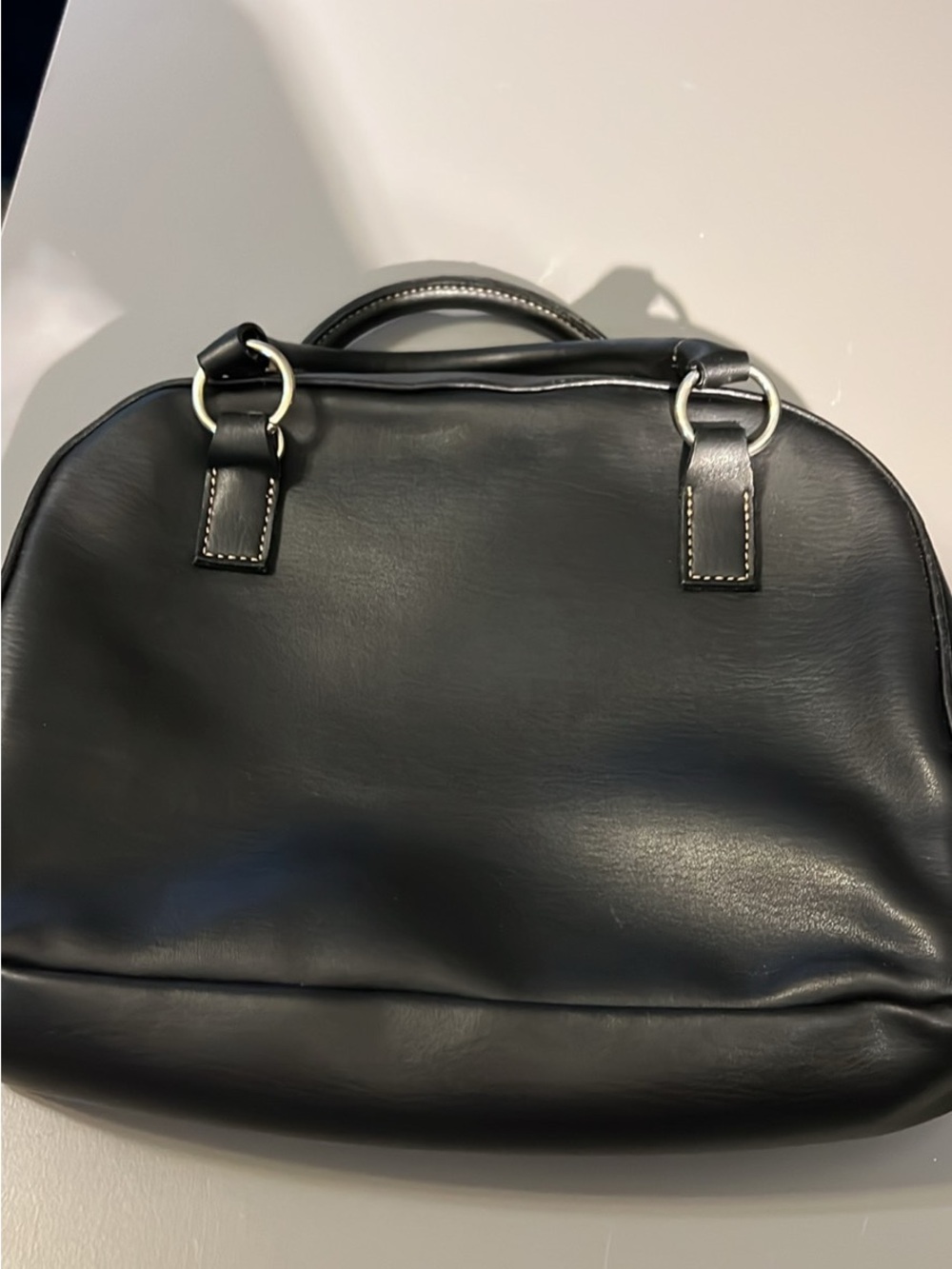 Dockers Black Dome Shoulder Bag with Silver Rings